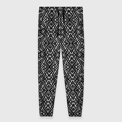 Женские брюки Черно-белый геометрический узор Скандинавия