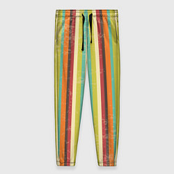 Женские брюки Абстрактное множество разноцветных полос