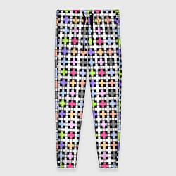 Женские брюки Разноцветный геометрический рисунок