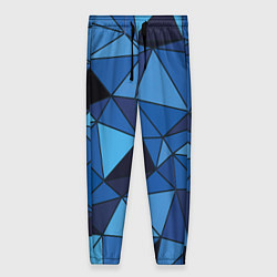 Женские брюки Синие треугольники, абстракт
