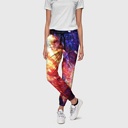 Брюки женские Космическое сияние ночь, цвет: 3D-принт — фото 2