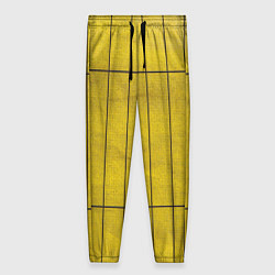 Женские брюки Жёлтый фон и чёрные параллельные линии