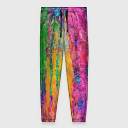 Женские брюки Грубые разноцветные мазки краски
