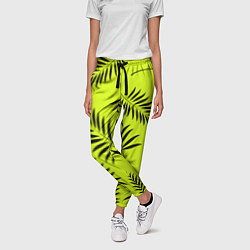 Брюки женские Пальмовые ветви, цвет: 3D-принт — фото 2