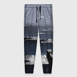 Брюки женские Тёмный металлический город будущего, цвет: 3D-принт