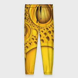 Женские брюки Желтая объемная текстура