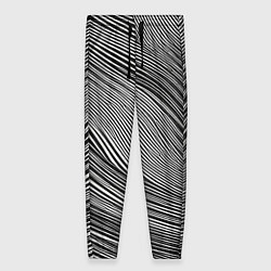 Женские брюки Черно-белые полосы абстракция