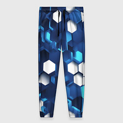 Женские брюки Cyber hexagon Blue