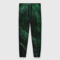 Женские брюки Темно зеленая абстракция