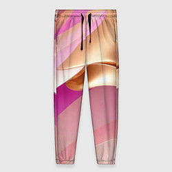 Женские брюки Розовый с золотом абстрактный фон