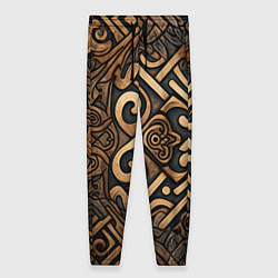 Женские брюки Асимметричный узор в викингском стиле