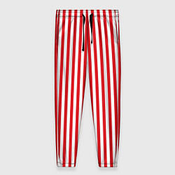 Брюки женские Красная полоса, цвет: 3D-принт