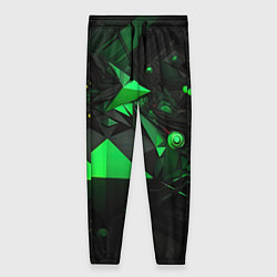 Женские брюки Абстрактный лабиринт зелени