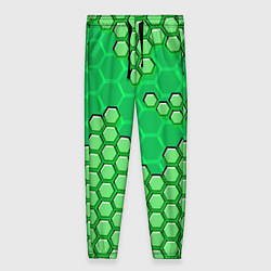 Женские брюки Зелёная энерго-броня из шестиугольников