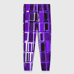 Брюки женские Фиолетовые прямоугольники, цвет: 3D-принт