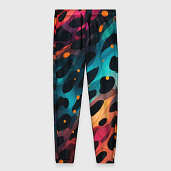 Женские брюки Разноцветный леопардовый паттерн