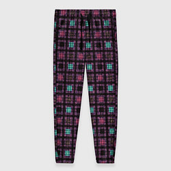 Женские брюки Тёмно-розовый полосы квадратики