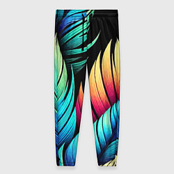 Брюки женские Color feathers - neon, цвет: 3D-принт