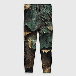 Женские брюки Реалистичный камуфляж из листьев