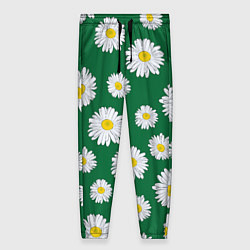 Женские брюки Ромашки поле из цветов