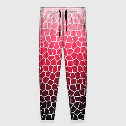 Женские брюки Крупная мозаика розовый градиент