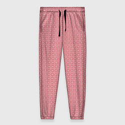 Женские брюки Светлый красно-розовый паттерн узоры