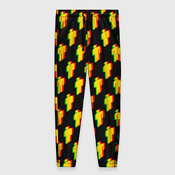 Брюки женские Billie Eilish glitch pattern, цвет: 3D-принт