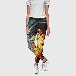 Брюки женские Абстрактный фрактал, цвет: 3D-принт — фото 2