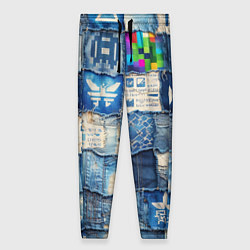 Брюки женские Пэчворк с игровыми значками, цвет: 3D-принт