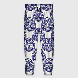 Брюки женские Механический череп паттерн, цвет: 3D-принт