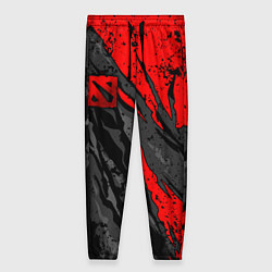 Брюки женские Дота 2 - красная абстракция, цвет: 3D-принт