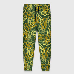 Брюки женские Зелёные кастеты, цвет: 3D-принт