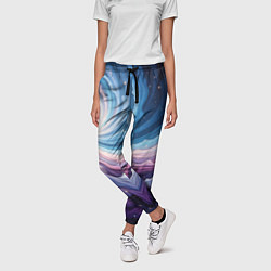 Брюки женские Космическая волна, цвет: 3D-принт — фото 2