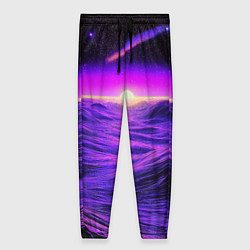 Брюки женские Космический пейзаж и комета, цвет: 3D-принт
