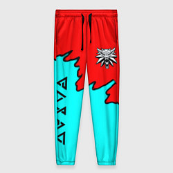 Брюки женские Ведьмак краски логотип, цвет: 3D-принт
