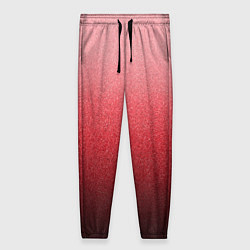 Брюки женские Мягкий градиент красно-розовый текстура крошка, цвет: 3D-принт