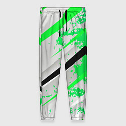 Брюки женские Color white light green, цвет: 3D-принт