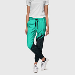 Брюки женские Color black light blue, цвет: 3D-принт — фото 2