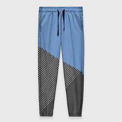 Брюки женские Сине-серый геометричный, цвет: 3D-принт