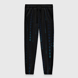 Брюки женские Color black blue, цвет: 3D-принт