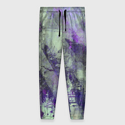 Женские брюки Абстракция - atomic violet in green