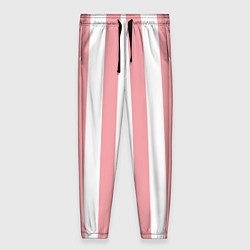 Брюки женские Полосы розозые, цвет: 3D-принт