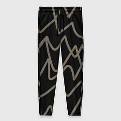 Женские брюки Кривые рукописные линии чёрно-коричневый