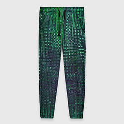 Брюки женские Текстурный тёмный сине-зелёный, цвет: 3D-принт