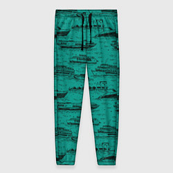 Брюки женские Корабли плывут по Неве, цвет: 3D-принт