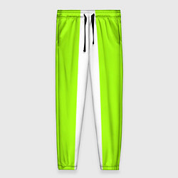 Брюки женские Color light green white stripes, цвет: 3D-принт