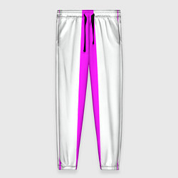 Брюки женские Color white pink lines, цвет: 3D-принт