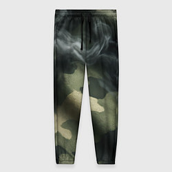 Брюки женские Камуфляжная ткань с дымом, цвет: 3D-принт