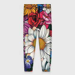 Женские брюки Крупные цветы