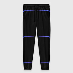 Брюки женские Color black green purple stripes, цвет: 3D-принт